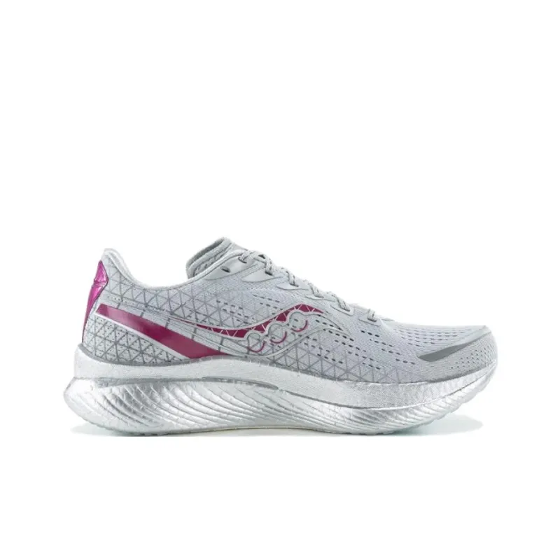 Saucony Endorphin Speed 3 Anti Slip Wear Resistant Low Top Running Shoes Unisex Gray Purple-1