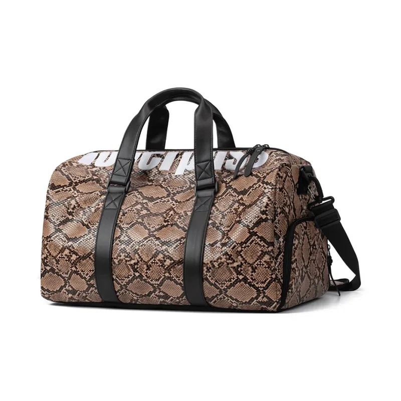 LOVERPUSS Polyurethane Travel Bag Unisex Snakeskin Print All Over Print-2