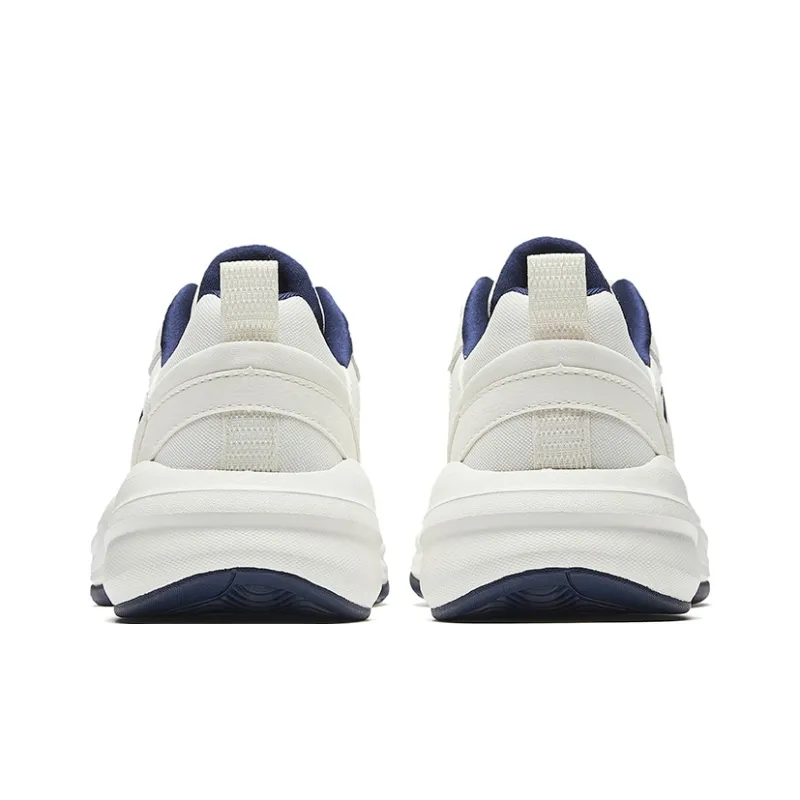 CHAOJIANTA Cushioned Slip Resistant Low Top Chunky Sneakers Women's White Blue-3