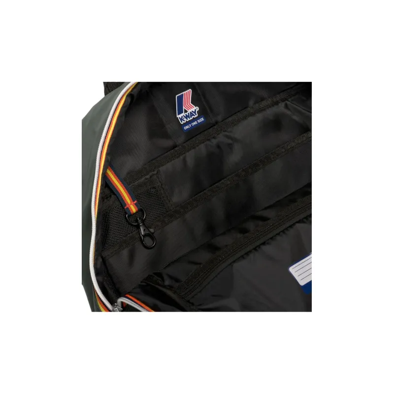 K WAY Nylon Backpack Regular Unisex Gray Green-2