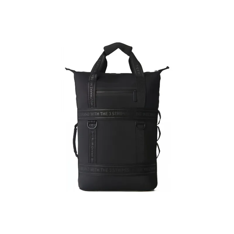 Adidas Originals Neoprene Fabric Backpack Double Shoulder Backpack Handbag Regular Unisex Pure Black-0