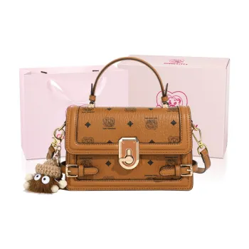 Pivsnu Synthetic Leather Handbags Shoulder Bag Crossbody Bag Regular Women's Brown/Black/Ecru