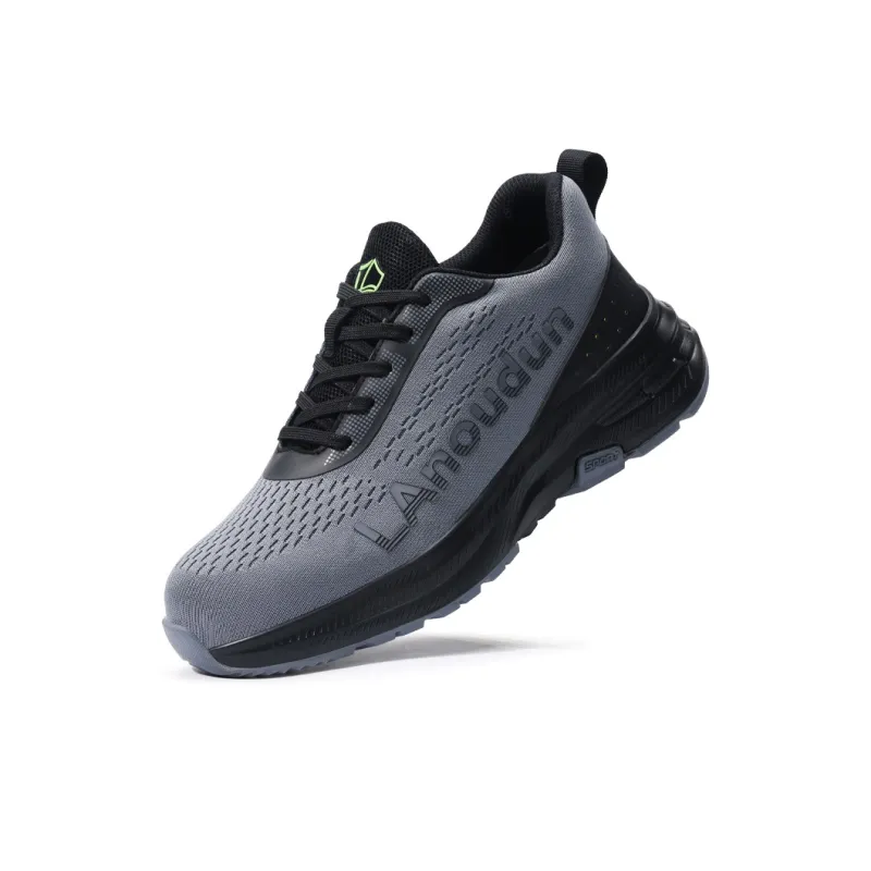 Blue Gull Shield Cushioned Breathable Impact Resistant Low Top Outdoor Shoes Men's Gray-2