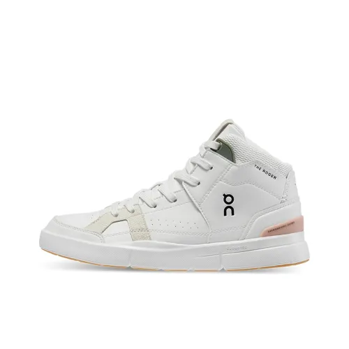 FEIDELEI x On The Roger Clubhouse Mid Non slip Lightweight Mid Top Skateboard Shoes Women's White Rose Pink