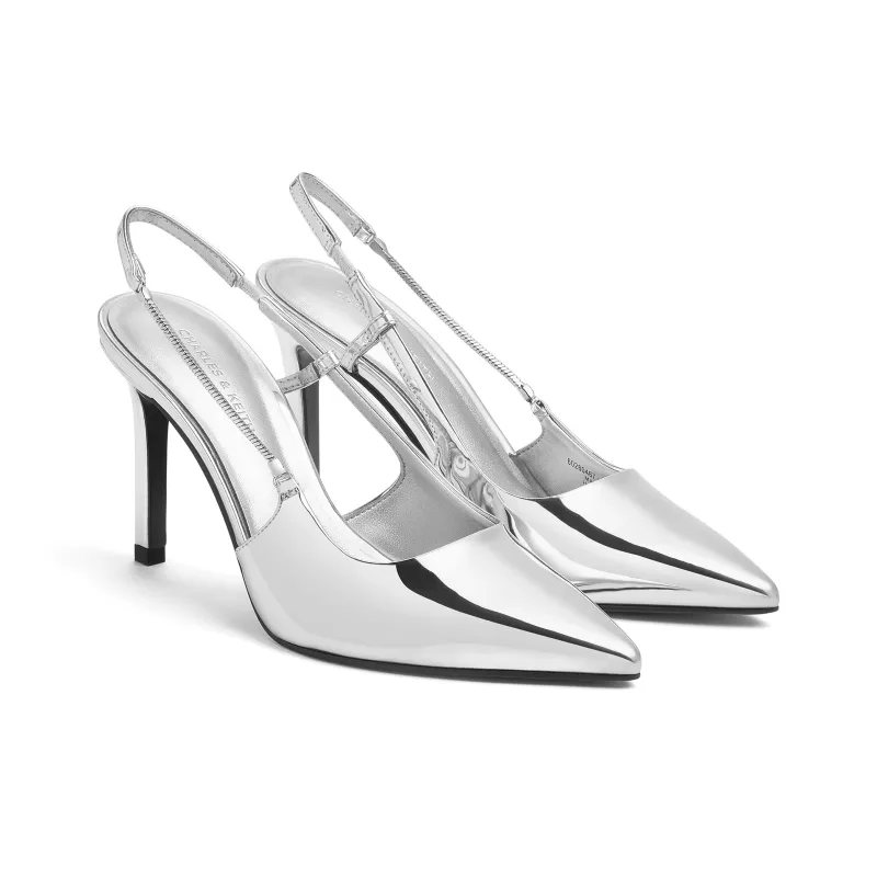 CHARLES&KEITH Small Ck Slim Heel High Heels 9.3cm Women's-1