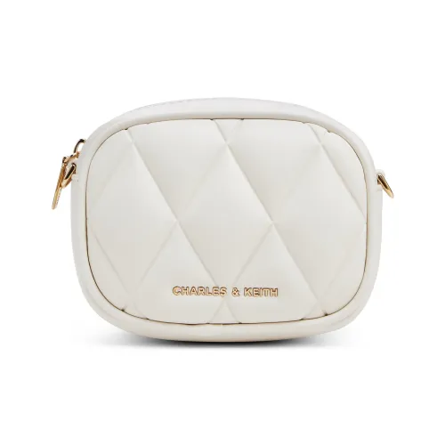 CHARLES&KEITH PU Card Holder Wallet Mini Women's Black/Light Pink/Cream Milk White