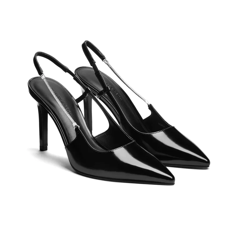 CHARLES&KEITH Small Ck Slim Heel High Heels 9.3cm Women's-9