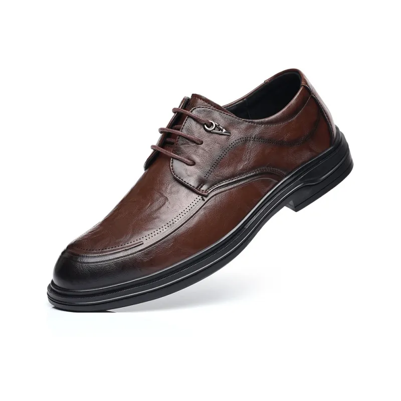 Eminu Men's Casual Shoes Men Low Top Brown-6