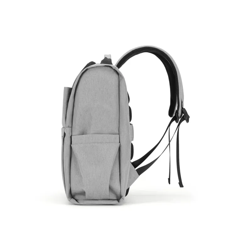 L&M Oxford Backpack Regular Unisex Gray/Black-2
