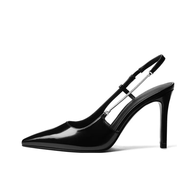 CHARLES&KEITH Small Ck Slim Heel High Heels 9.3cm Women's-8