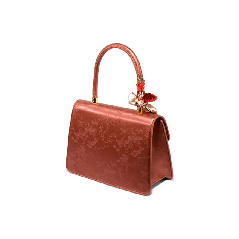 CLEVER& KETCH PU Shoulder Bag Crossbody Bag Handbags Regular Women's Chinese Style Red-2