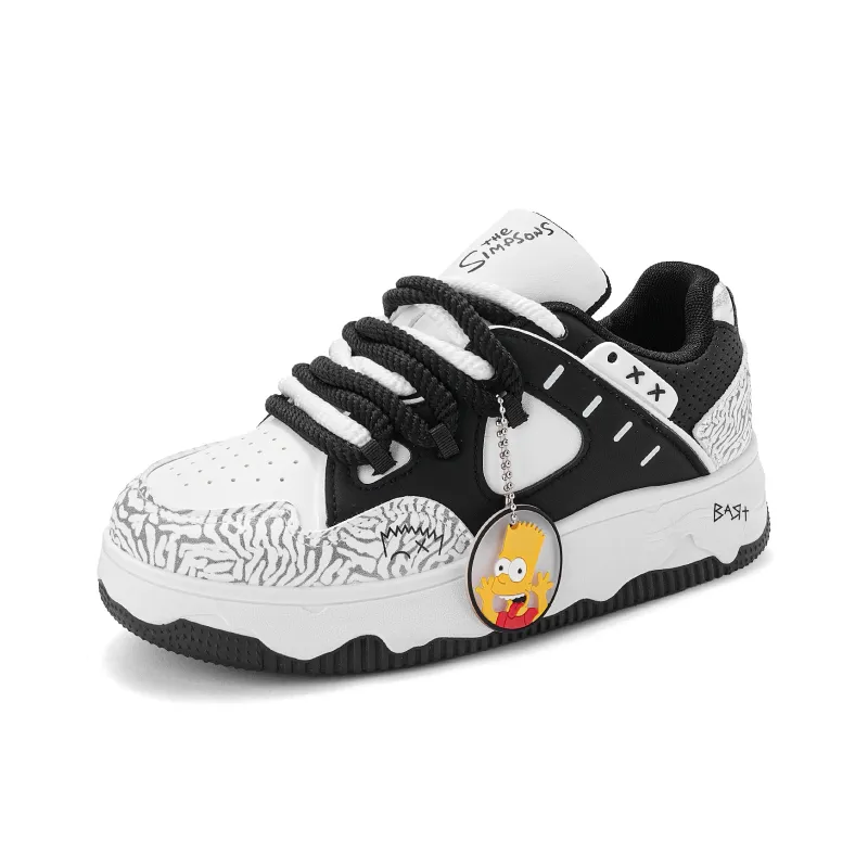 The Simpsons Coverage Cushioning Wear-Resistant Lightweight Height Increasing Low-Top Skateboard Shoes Unisex-8