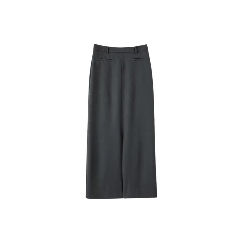 Late White Casual Long Skirts Women's-2