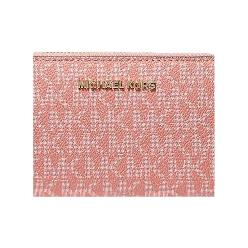 MICHAEL KORS Coated Canvas Wallet Small Size Women's Sunset Rose-3