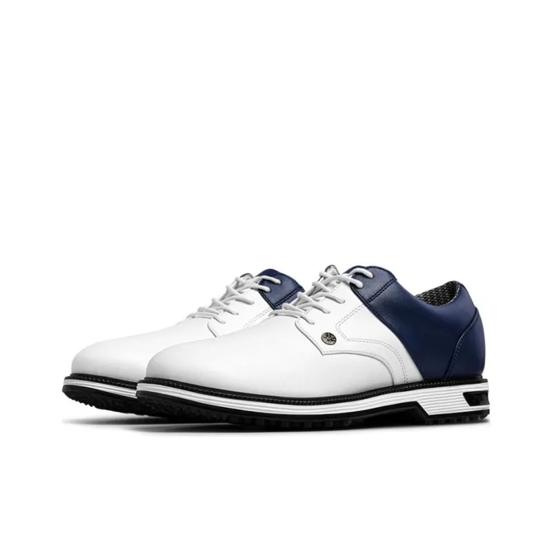 PGM Slip Resistant, Abrasion Resistant, Waterproof Low Top Golf Shoes Men's White Blue-2