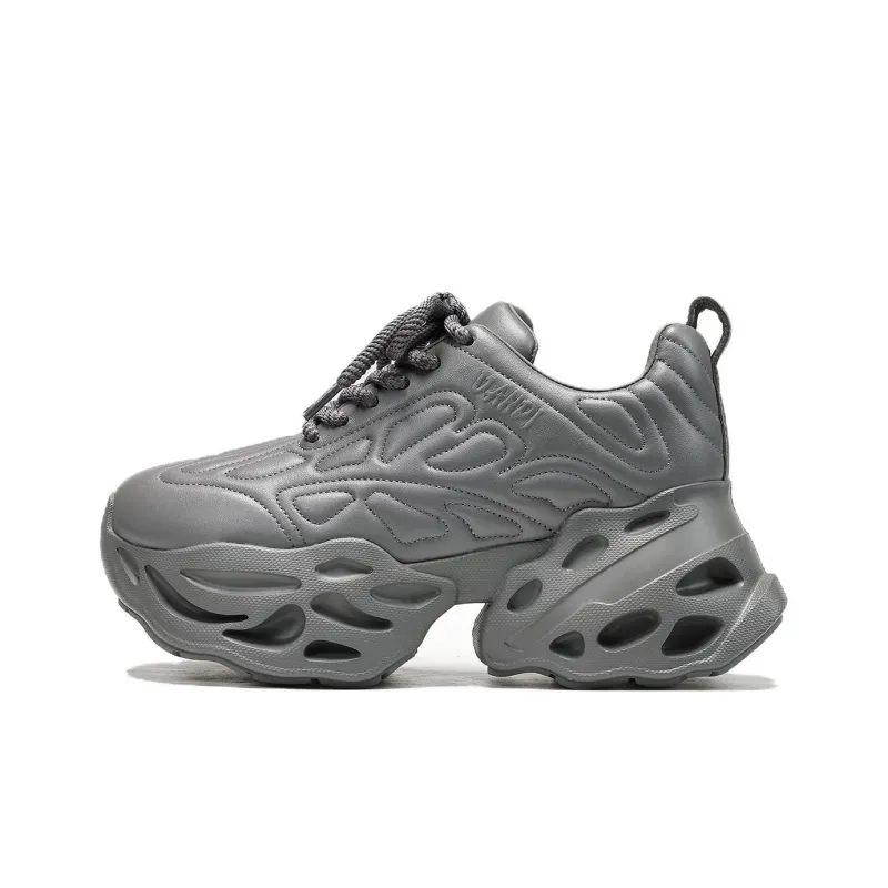 UanDi Anti-Slip And Wear-Resistant Height Increasing Low-Top Chunky Sneakers Women's-4