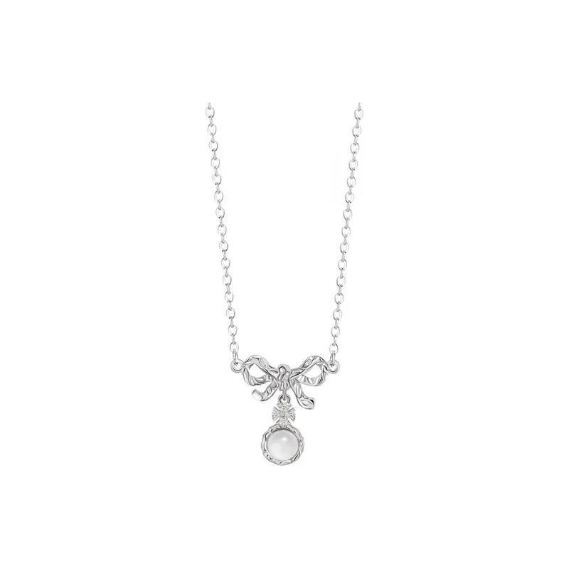 Heart Grass S925 Silver Necklaces Women's-0