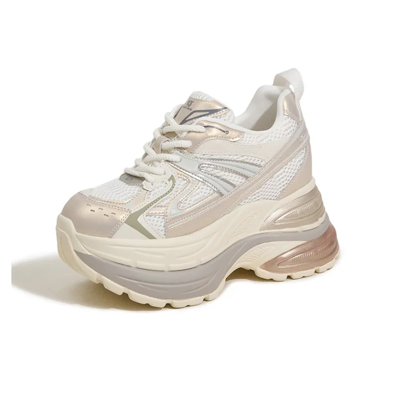 Milan Love Song Wear Resistant Height Increasing Low Top Chunky Sneakers Women's-6