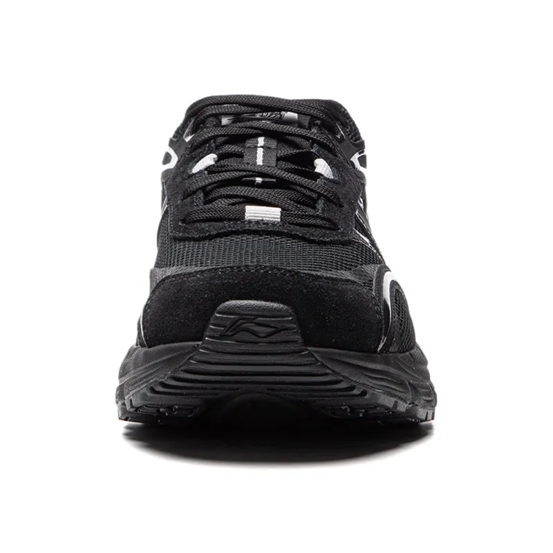 LiNing Slip-Resistant Cushioning Low-Top Chunky Sneakers Men's Black-4