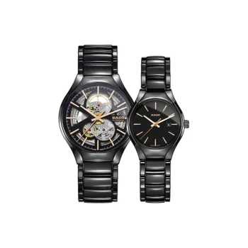 RADO Automatic Mechanical Movement Unisex Watch 40mm Black Dial Ceramic Watch Case Ceramic Strap
