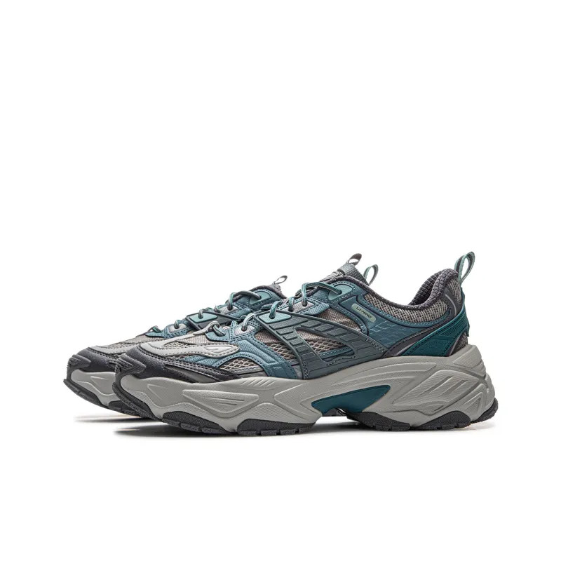 LiNing Red Sugar 2 Anti-Slip And Wear-Resistant Breathable Low-Top Casual Shoes Men's Blue Gray-2