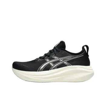 Asics Support Lightweight Low Top Casual Running Shoes Men's Black White