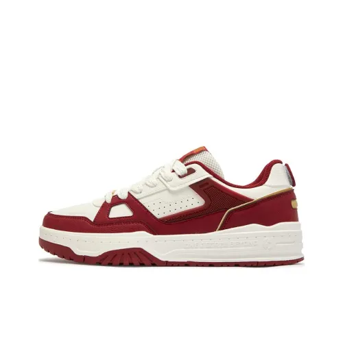 361° Tsuki Katsura Coverage Slip Resistant And Abrasion Resistant Low Top Skateboard Shoes Men's White Red
