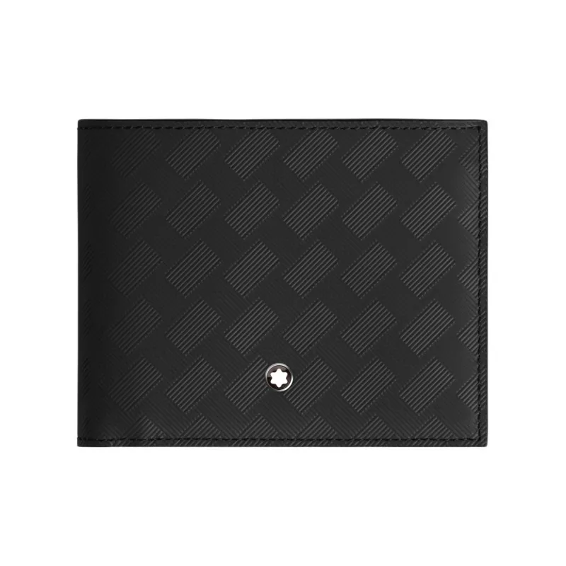 MONTBLANC Full Grain Cow Leather Wallet Men's Classic Black & Gold Orange Red-0
