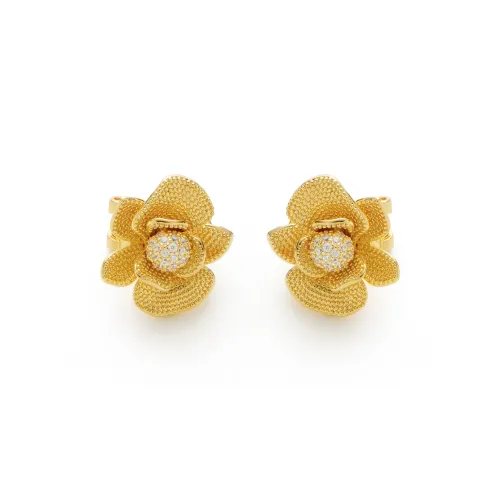 RSNY Gold Plated Copper Stud Earrings Women's