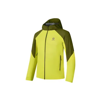 QIAODAN Windproof Windbreaker Jacket Men's Pomelo Yellow/Willow Green