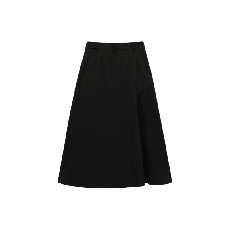 INSUN Casual Long Skirt Women's Black-1
