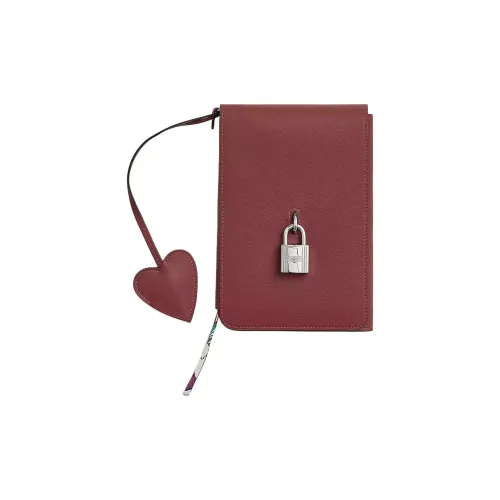 HERMES Swift Calfskin Bag Accessories Unisex Hermes Red
