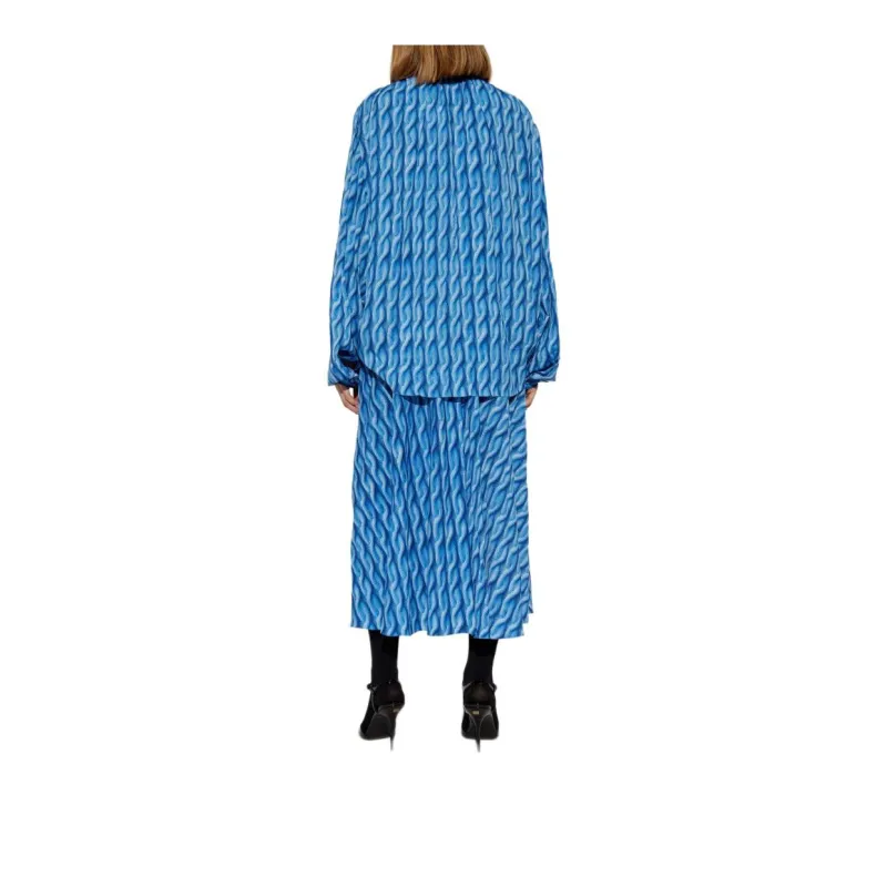 Balenciaga Pattern Tie Detailed Dress-3