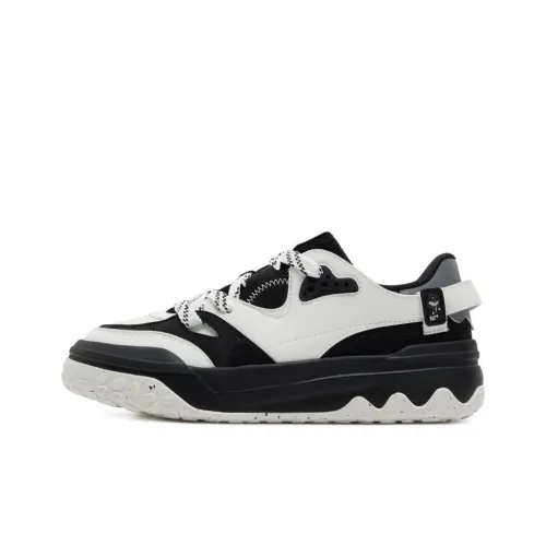 361° Shortbread Abrasion Resistant Cushioning Low Top Skateboard Shoes Men's White Black