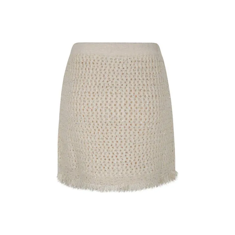TWINSET MILANO Casual Short Skirts Women's Beige-1