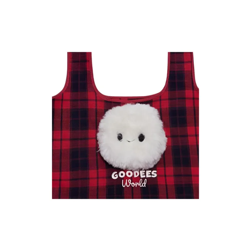 GOOD BAI Cotton And Polyester Blend Shopping Bags Women's Red Plaid-4