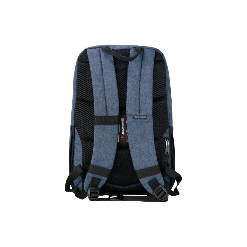 SUISSEWIN Polyester Laptop Bag Backpack Regular Unisex Black Gray/Black Blue/Light Gray-9