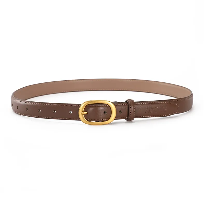 AOKANG Split Cow Leather Cow Split Leather Belts Women's 2.4cm-6