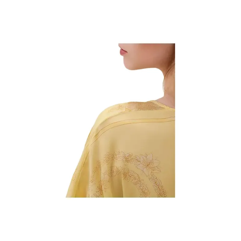 HERMES Short-Sleeved Dresses Women's Yellow-2
