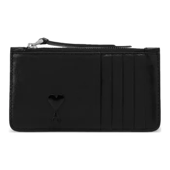 AMIPARIS Paris Logo Plaque Zip Up Card Holder