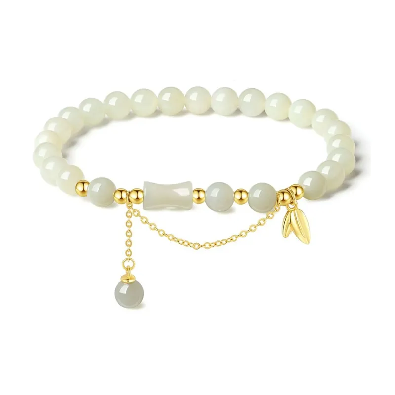 Emerald Dynasty Hetian Jade Bracelets White Jade/Pale Greenish White Jade Women's-0