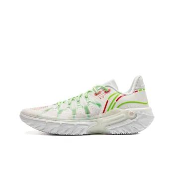 LiNing Jie Ao 2 Cushioning Anti Slip And Wear Resistant Rebound Low Top Outdoor Basketball Shoes Men's White Green