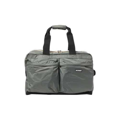 K WAY Nylon Travel Bag Unisex Green Black