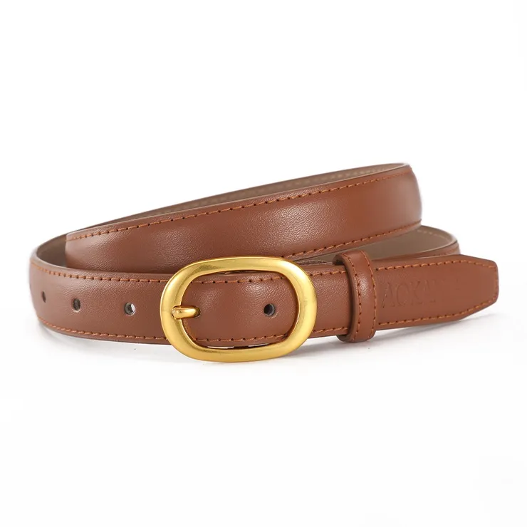 AOKANG Split Cow Leather Cow Split Leather Belts Women's 2.4cm-22