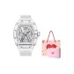 White Shell, White Dial, White Strap[Box+Heart Shopping Bag]