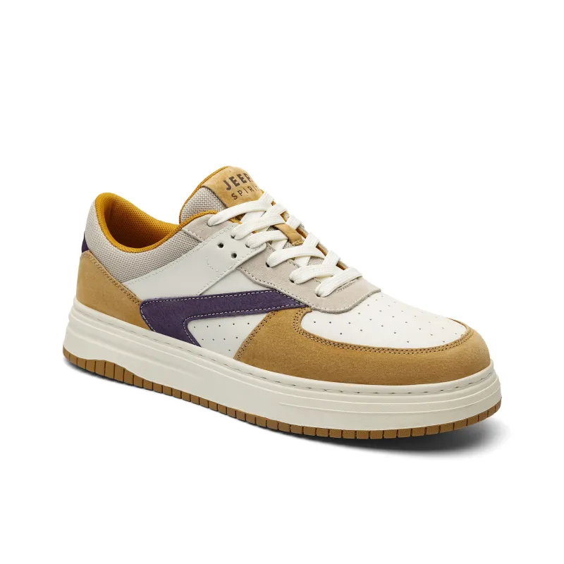 JEEP SPIRIT Low Top Skateboard Shoes Men's Coconut Brown-3