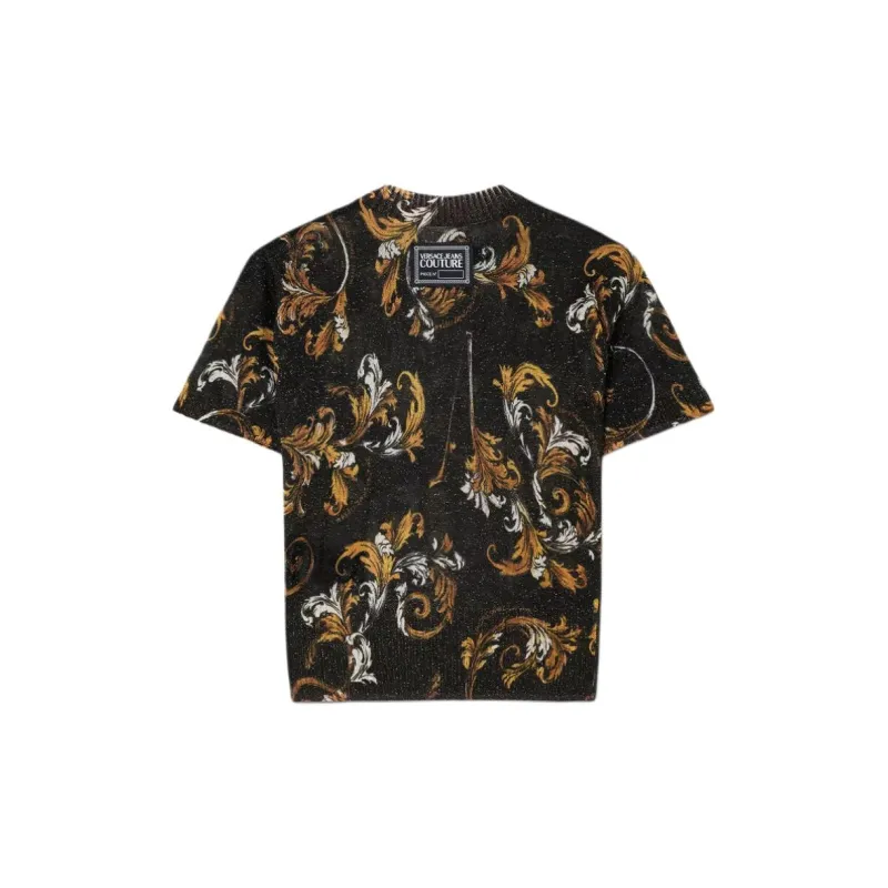 VERSACE JEANS COUTURE Barocco print Knit T shirt-1