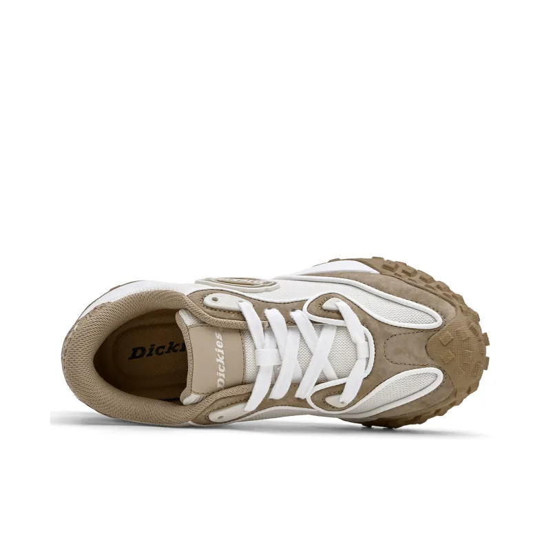 Dickies Patchwork Minimalist Vintage Style Low Top Casual Shoes Men's White Coffee-3
