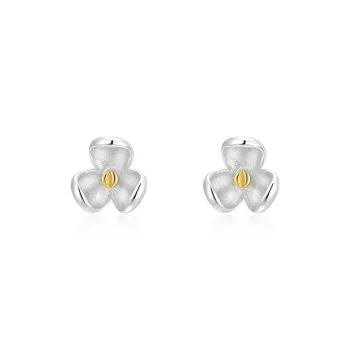 Brilliant Heart S925 Silver Stud Earrings Women's