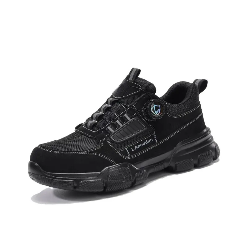 Blue Gull Shield Cushioned Wear Resistant Lightweight Low Top Outdoor Shoes Men's Black-1